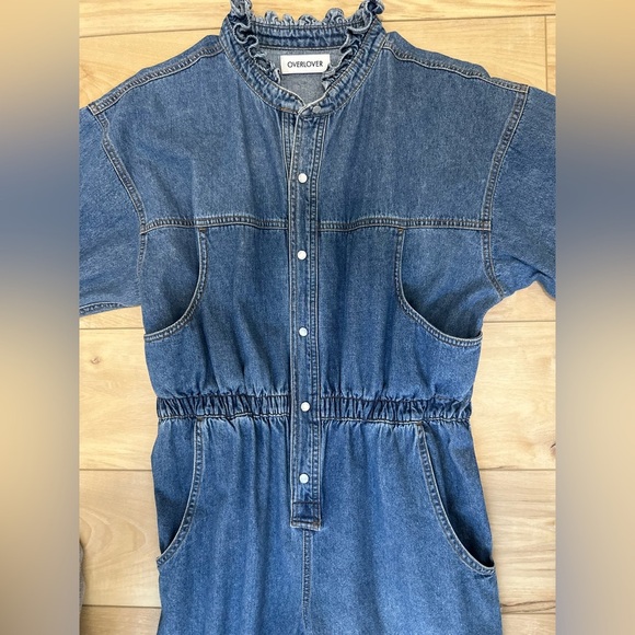 REVOLVE BRAND - OVERLOVER -Blue Denim VINTAGE LOOK Jumpsuit - Picture 2 of 13